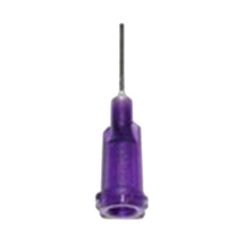PoisLok™ 304 Stainless Steel Disposable Dispensing Needle, 21 ga x 1/2 in, Purple